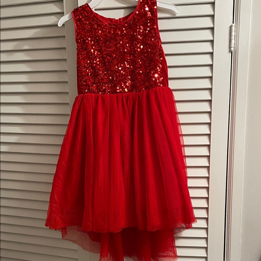 Cat & Jack Glittering Red Formal Dress
